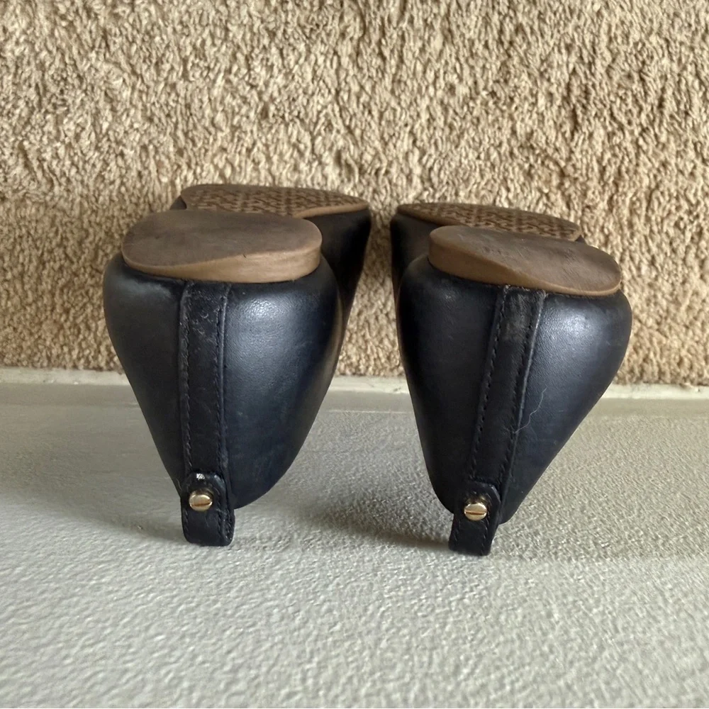 Tory Burch Miller Black Leather Flats - Picture 3 of 8